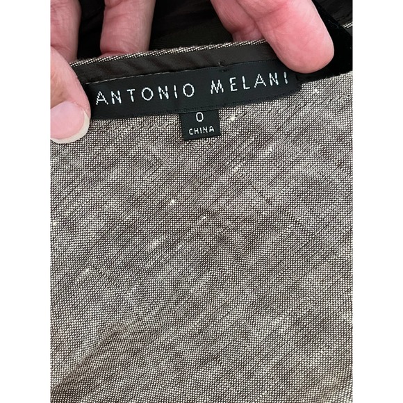 Antonio Melani 100% Linen Belted Fit And Flare Dress Size 0 - Picture 7 of 8
